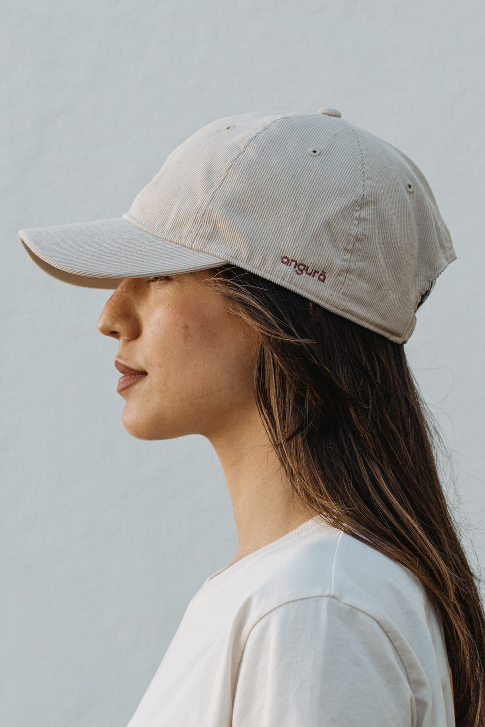 White Corduroy Cap - Houses