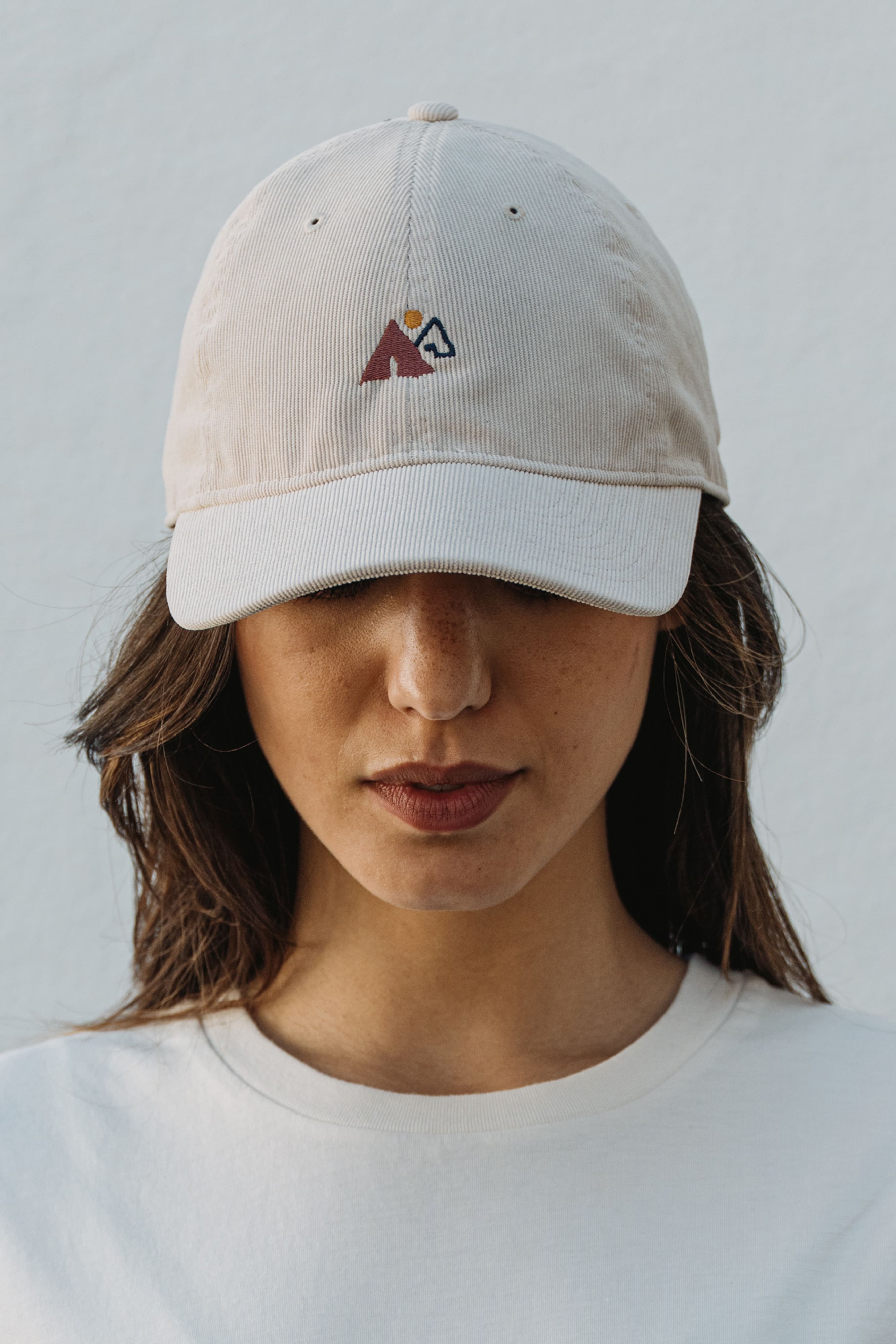 White Corduroy Cap - Houses