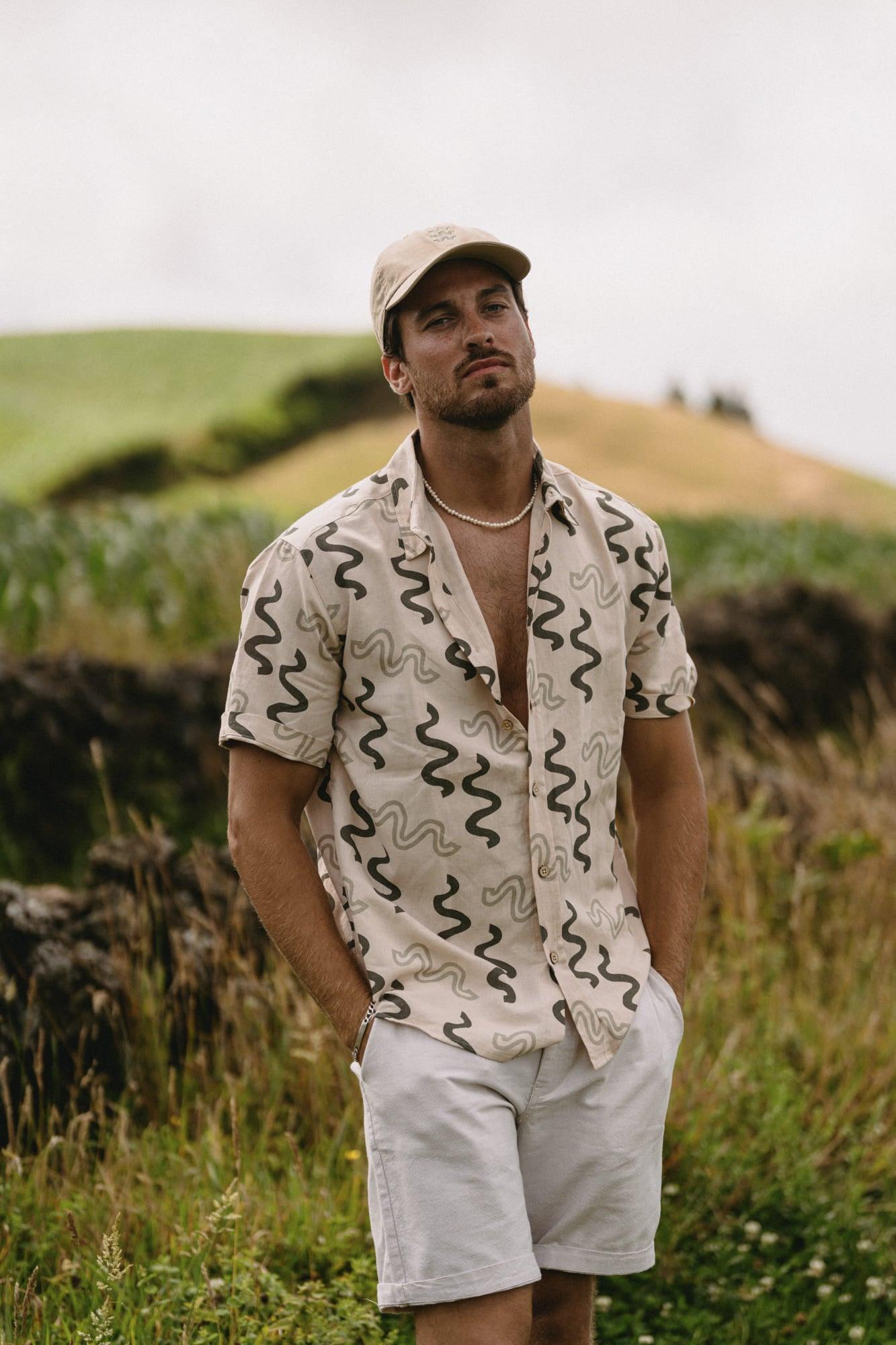 The Azores Landscapes Linen and Organic Cotton Shirt - The Azores Collection - angurä