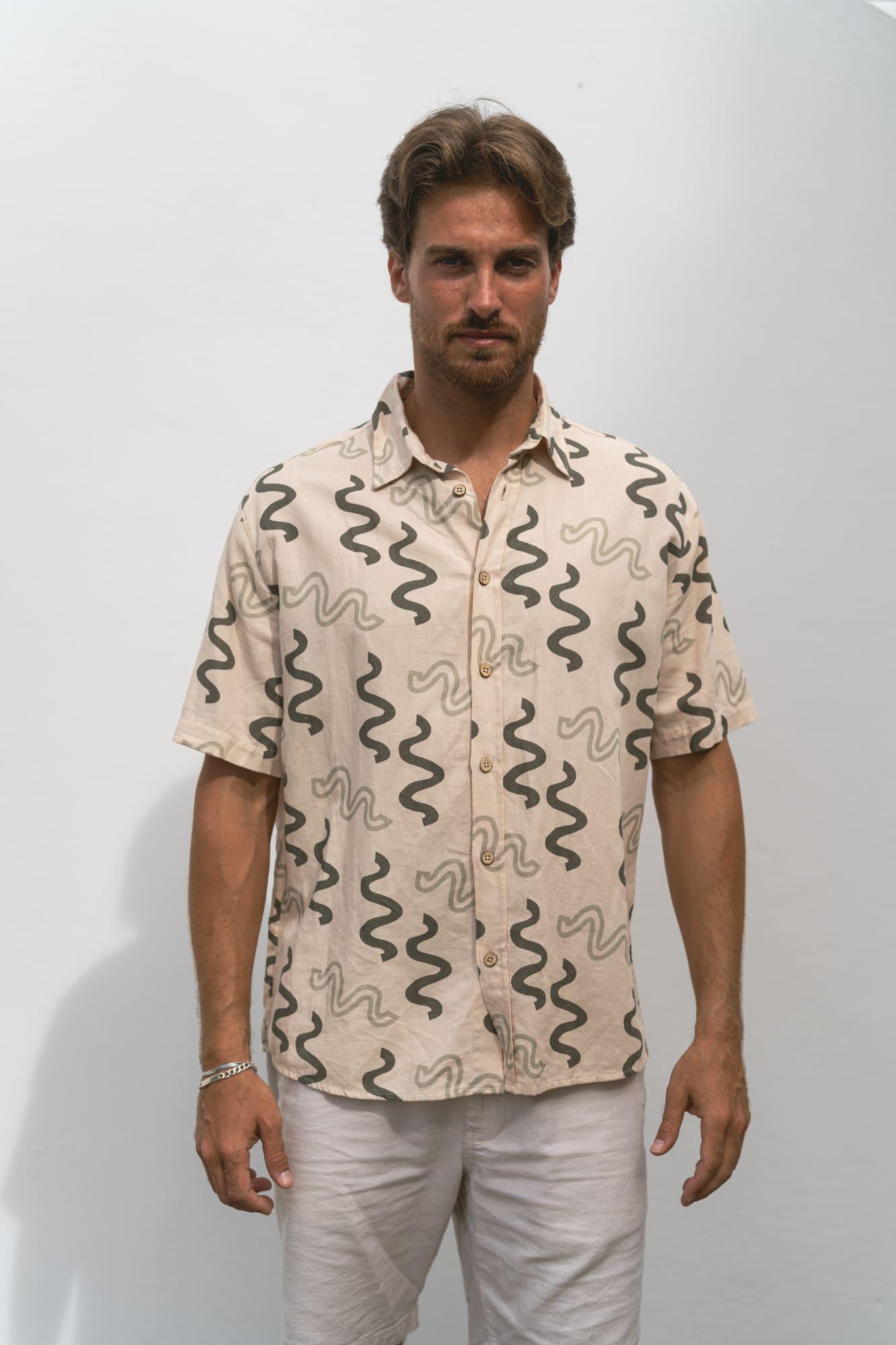 The Azores Landscapes Linen and Organic Cotton Shirt - The Azores Collection - angurä