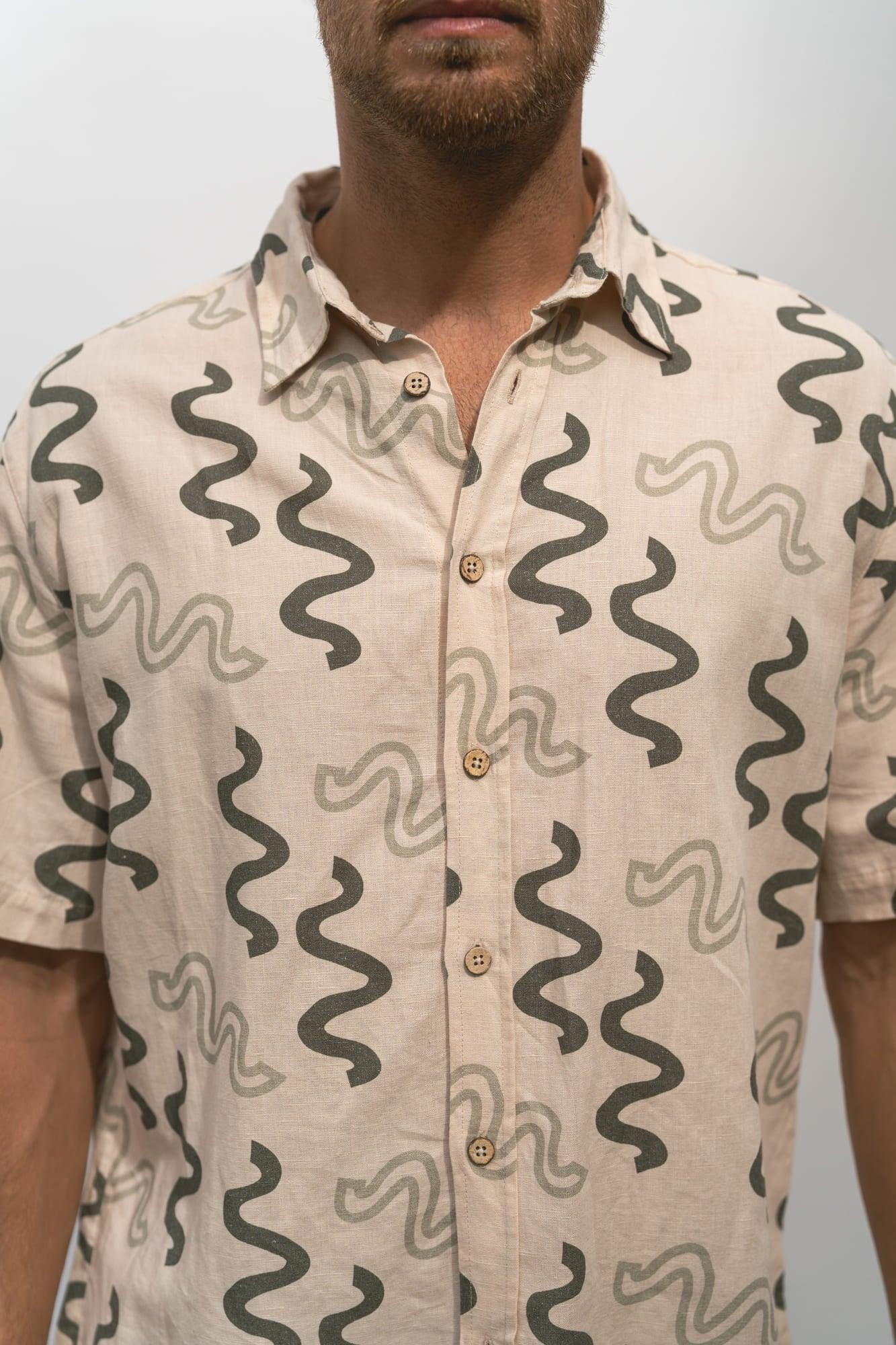 The Azores Landscapes Linen and Organic Cotton Shirt - The Azores Collection - angurä