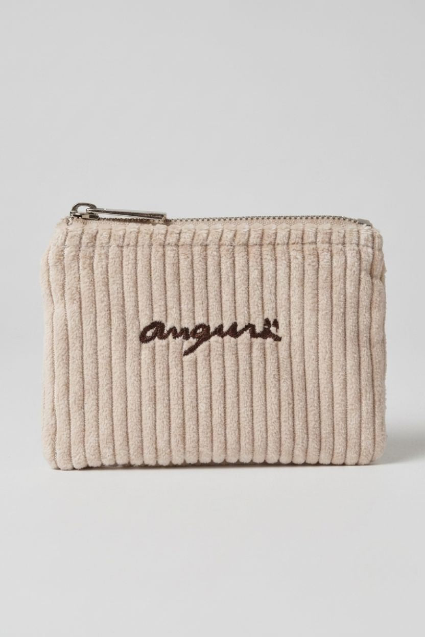 Cream Corduroy Wallet