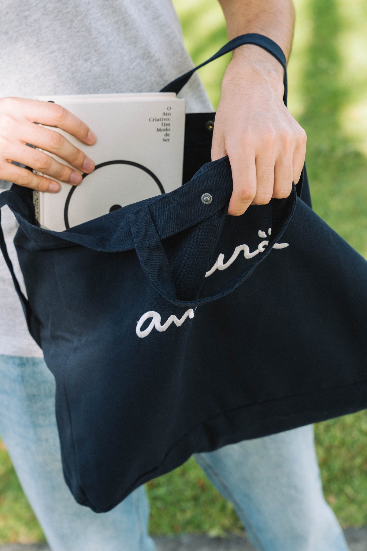 Navy Canvas Tote Bag