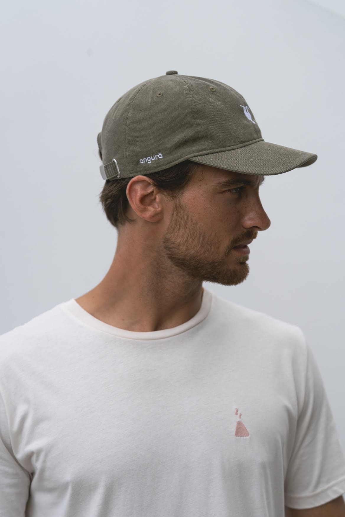 green sloth curdoroy cap from angurawear