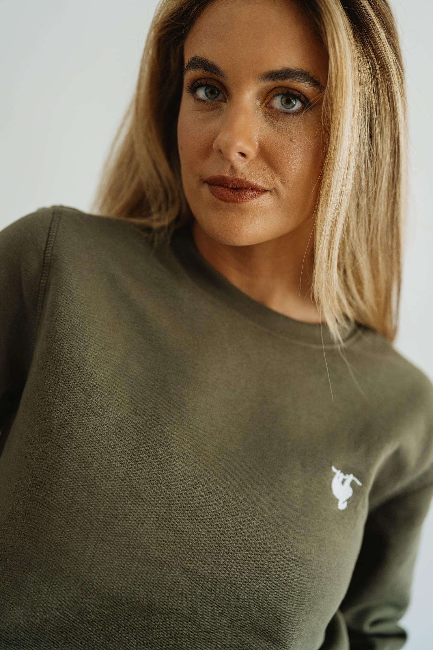 Sloth - Khaki Organic Cotton Sweatshirt - angurä