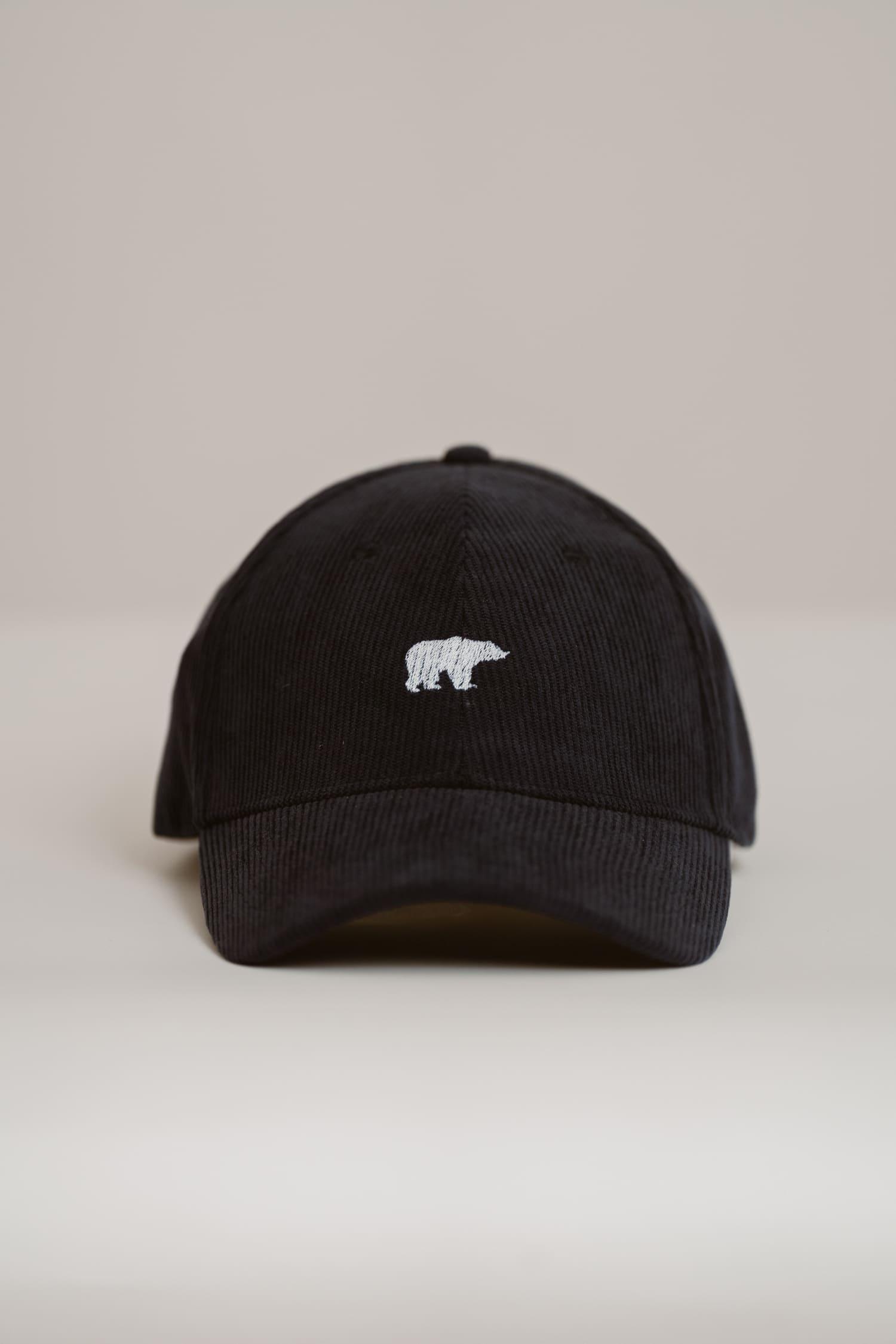 Dark Navy Polar Bear - Corduroy Cap - angurä