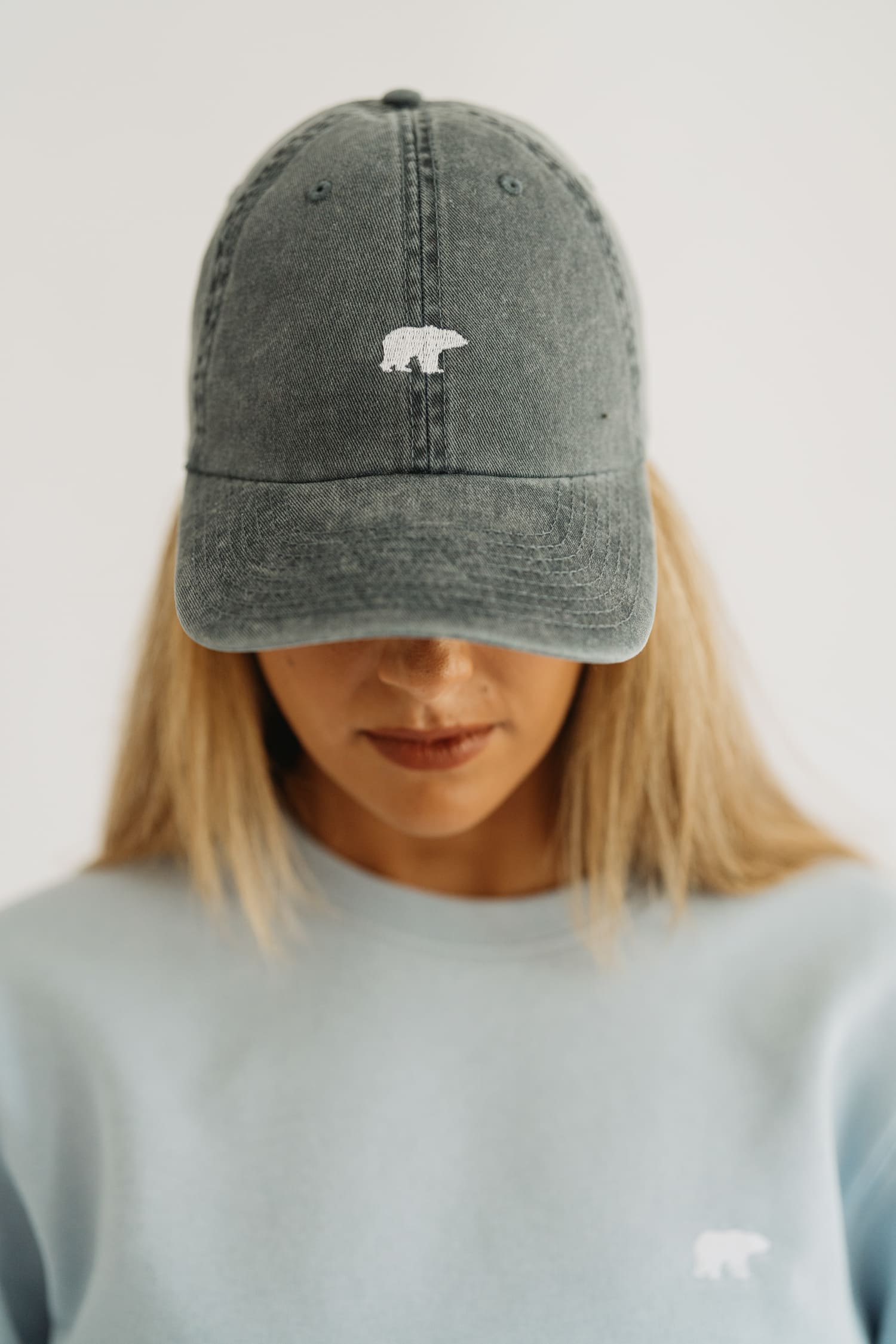 Polar Bear - Navy Washed Cap - angurä