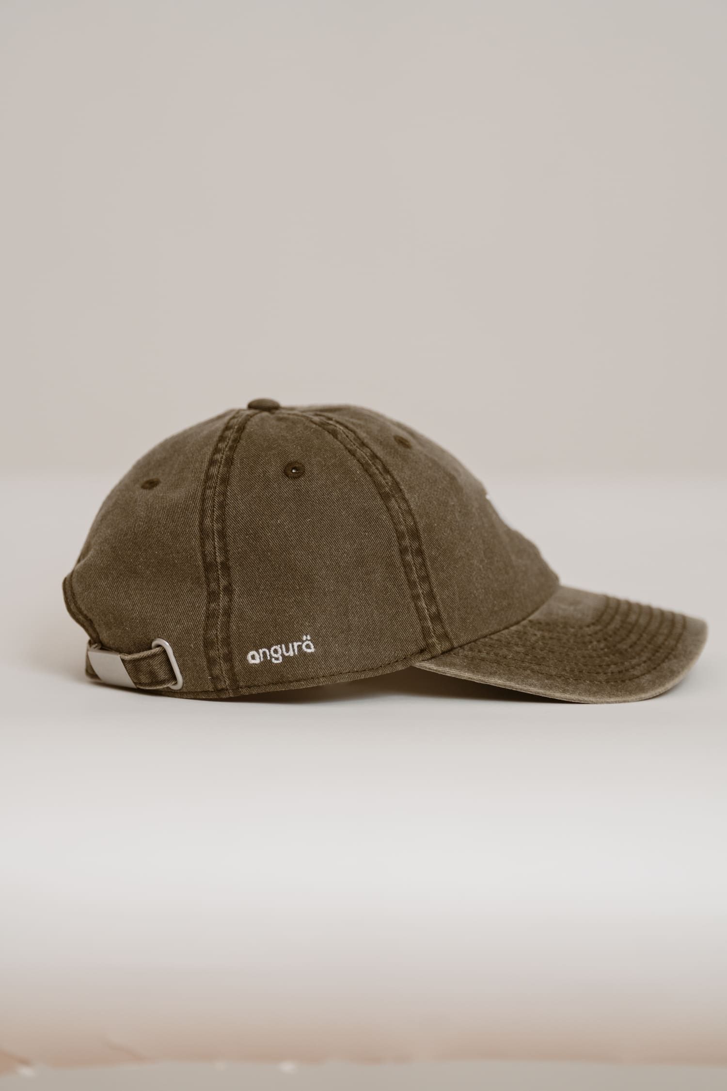 Olive Sloth  - Washed Cap - angurä