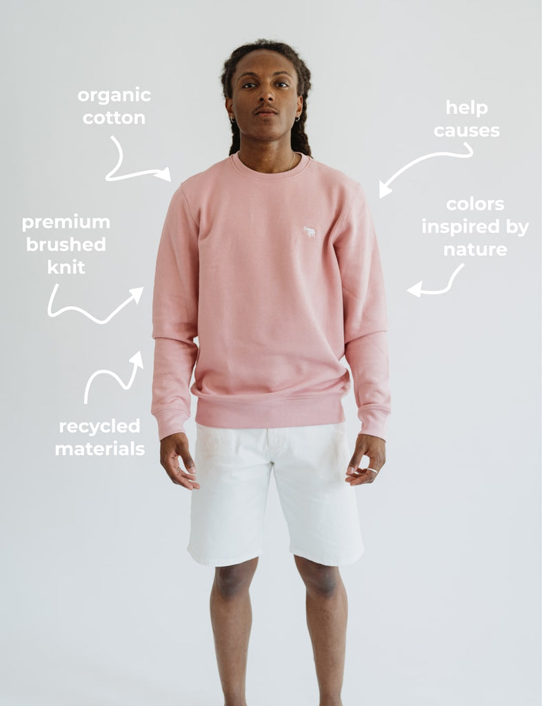 Andorine feather-detailing organic cotton sweatshirt - Pink