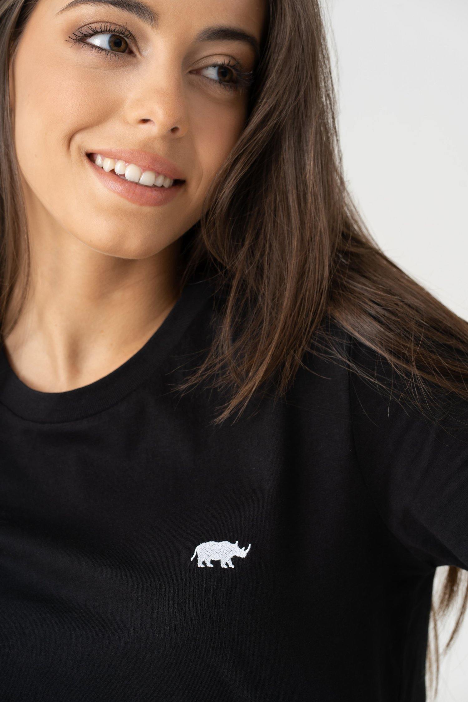 Rhino - Black Organic T-shirt - angurä